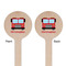 Firetrucks Wooden 6" Stir Stick - Round - Double Sided - Front & Back