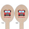 Firetrucks Wooden Food Pick - Oval - Double Sided - Front & Back