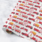 Firetrucks Wrapping Paper Roll - Matte - Medium - Main