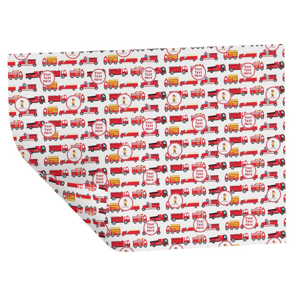 Custom Firetrucks Wrapping Paper Sheets - Double-Sided - 20" x 28" (Personalized)