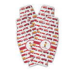 Firetrucks Zipper Bottle Cooler - Set of 4 (Personalized)