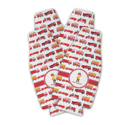 Firetrucks Zipper Bottle Cooler - Set of 4 (Personalized)