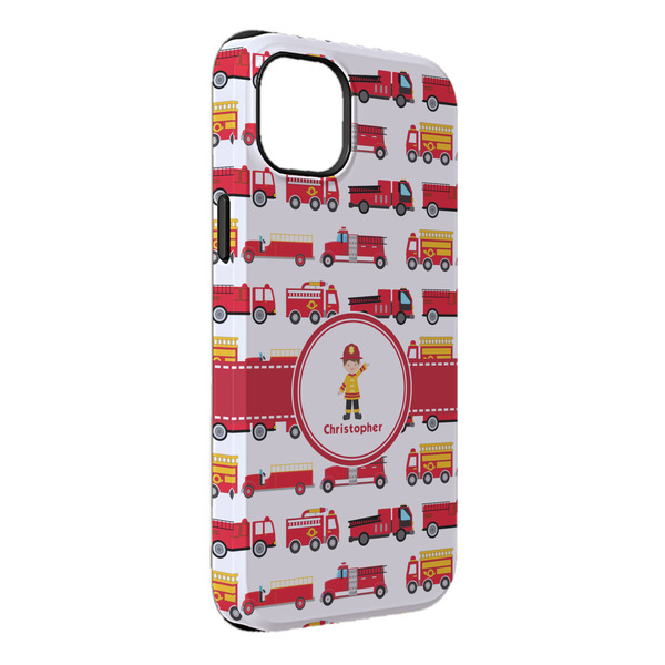 Custom Firetrucks iPhone Case - Rubber Lined - iPhone 14 Plus (Personalized)