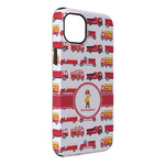 Firetrucks iPhone Case - Rubber Lined - iPhone 14 Pro Max (Personalized)