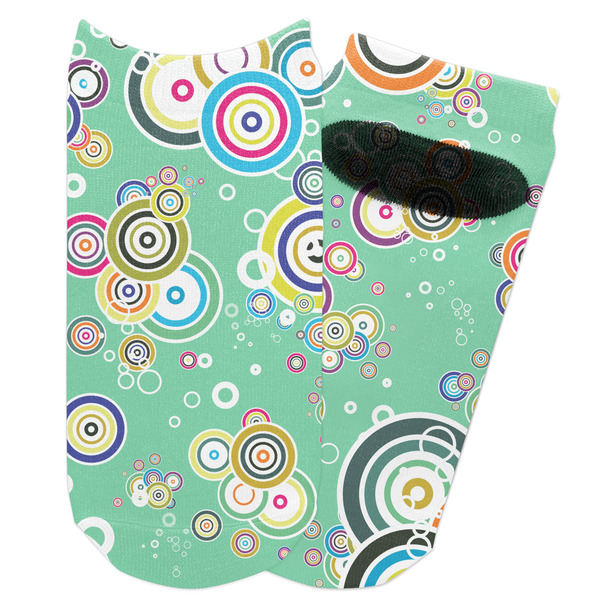 Custom Colored Circles Adult Ankle Socks