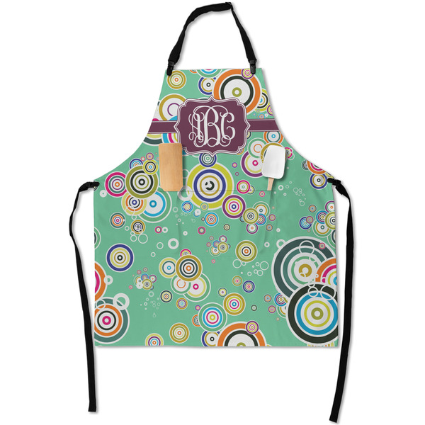 Custom Colored Circles Apron With Pockets w/ Monogram