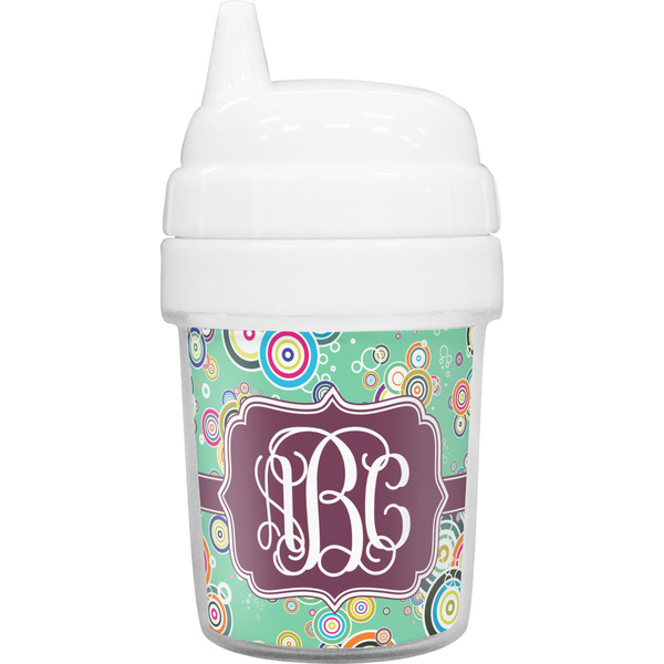 Custom Colored Circles Baby Sippy Cup (Personalized)