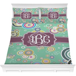 Colored Circles Comforter Set - Full / Queen (Personalized)