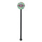 Colored Circles Black Plastic 5.5" Stir Stick - Round - Single Stick