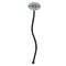 Colored Circles Black Plastic 7" Stir Stick - Oval - Single Stick