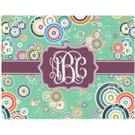 Colored Circles Woven Fabric Placemat - Twill w/ Monogram