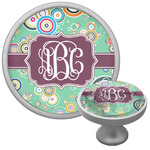 Colored Circles Cabinet Knob (Silver) (Personalized)