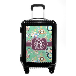 Colored Circles Carry On Hard Shell Suitcase (Personalized)