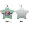 Colored Circles Ceramic Flat Ornament - Star Front & Back (APPROVAL)