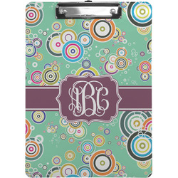 Colored Circles Clipboard (Letter Size) w/ Monogram