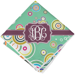 Colored Circles Cloth Napkin w/ Monogram