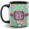 Colored Circles Coffee Mug - 11 oz - Full- Black