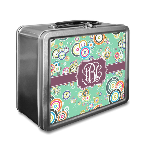 Custom Colored Circles Lunch Box w/ Monogram