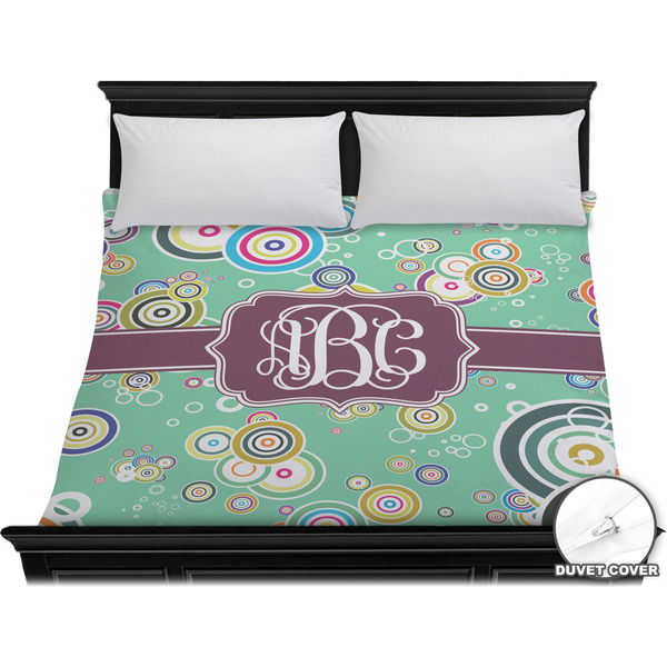 Custom Colored Circles Duvet Cover - King (Personalized)