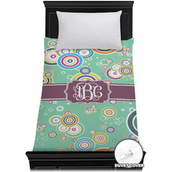 Colored Circles Duvet Cover - Twin (Personalized)
