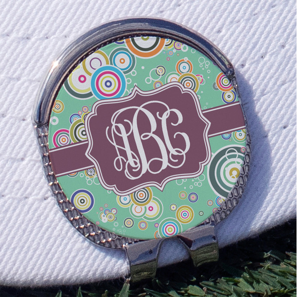 Custom Colored Circles Golf Ball Marker - Hat Clip