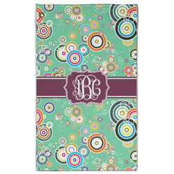 Colored Circles Golf Towel - Poly-Cotton Blend - Large w/ Monograms