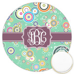 Colored Circles Printed Cookie Topper - 3.25" (Personalized)