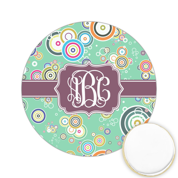 Custom Colored Circles Printed Cookie Topper - 2.15" (Personalized)