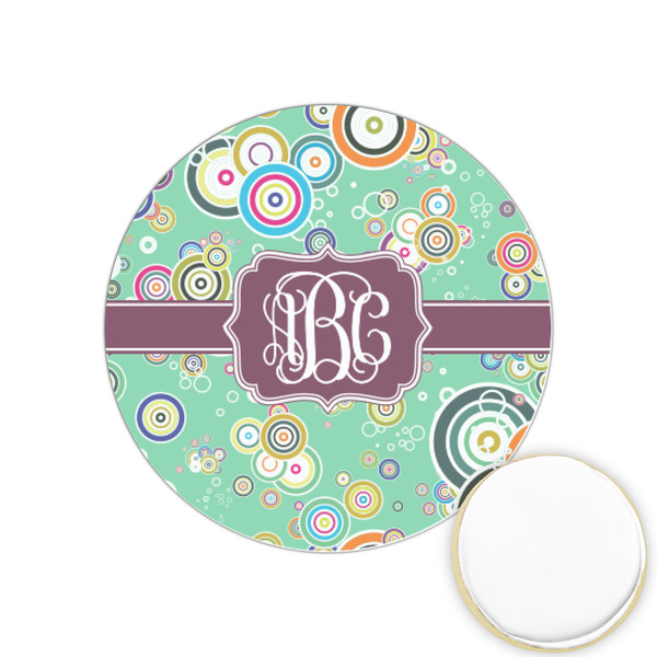 Custom Colored Circles Printed Cookie Topper - 1.25" (Personalized)