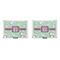 Colored Circles  Indoor Rectangular Burlap Pillow (Front and Back)