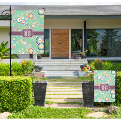 Colored Circles Large Garden Flag - Double Sided (Personalized)