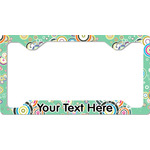 Colored Circles License Plate Frame - Style C (Personalized)