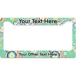 Colored Circles License Plate Frame - Style B (Personalized)