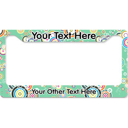 Colored Circles License Plate Frame - Style B (Personalized)