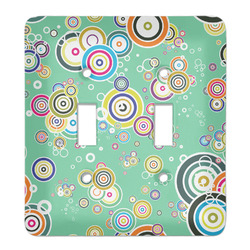 Colored Circles Light Switch Cover (2 Toggle Plate)