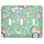 Colored Circles Light Switch Cover (3 Toggle Plate)