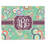 Colored Circles Single-Sided Linen Placemat - Single w/ Monogram