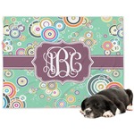 Colored Circles Dog Blanket - Large (Personalized)