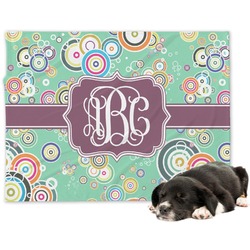 Colored Circles Dog Blanket - Regular (Personalized)