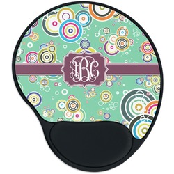 Colored Circles Mouse Pad with Wrist Support