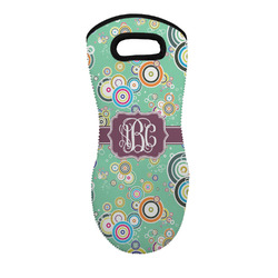 Colored Circles Neoprene Oven Mitt - Single w/ Monogram