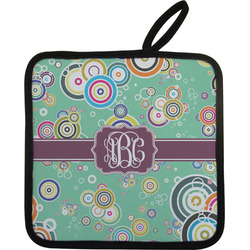 Colored Circles Pot Holder w/ Monogram