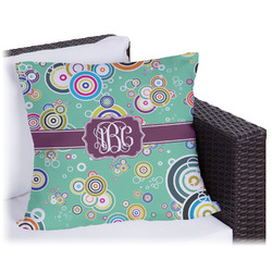 Colored Circles Outdoor Pillow - 18" (Personalized)