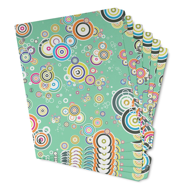 Custom Colored Circles Binder Tab Divider - Set of 6 (Personalized)