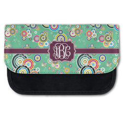 Colored Circles Canvas Pencil Case w/ Monogram