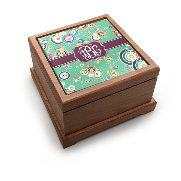 Custom Colored Circles Pet Urn w/ Monogram