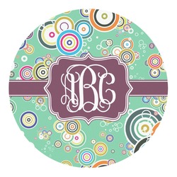 Colored Circles Round Decal (Personalized)