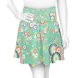 Colored Circles Skater Skirt