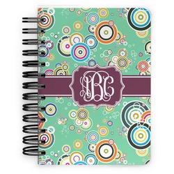 Colored Circles Spiral Notebook - 5x7 w/ Monogram