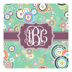 Colored Circles Square Decal - Small (Personalized)
